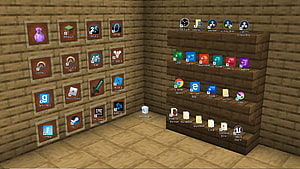 Minecraft Themed Desktop Interface with Game and Application Icons HD wallpaper