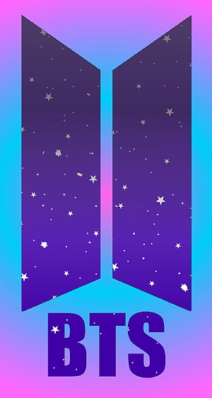 BTS Starry Night Butterfly Wings Wallpaper with Purple and Blue Gradient Background HD phone wallpaper