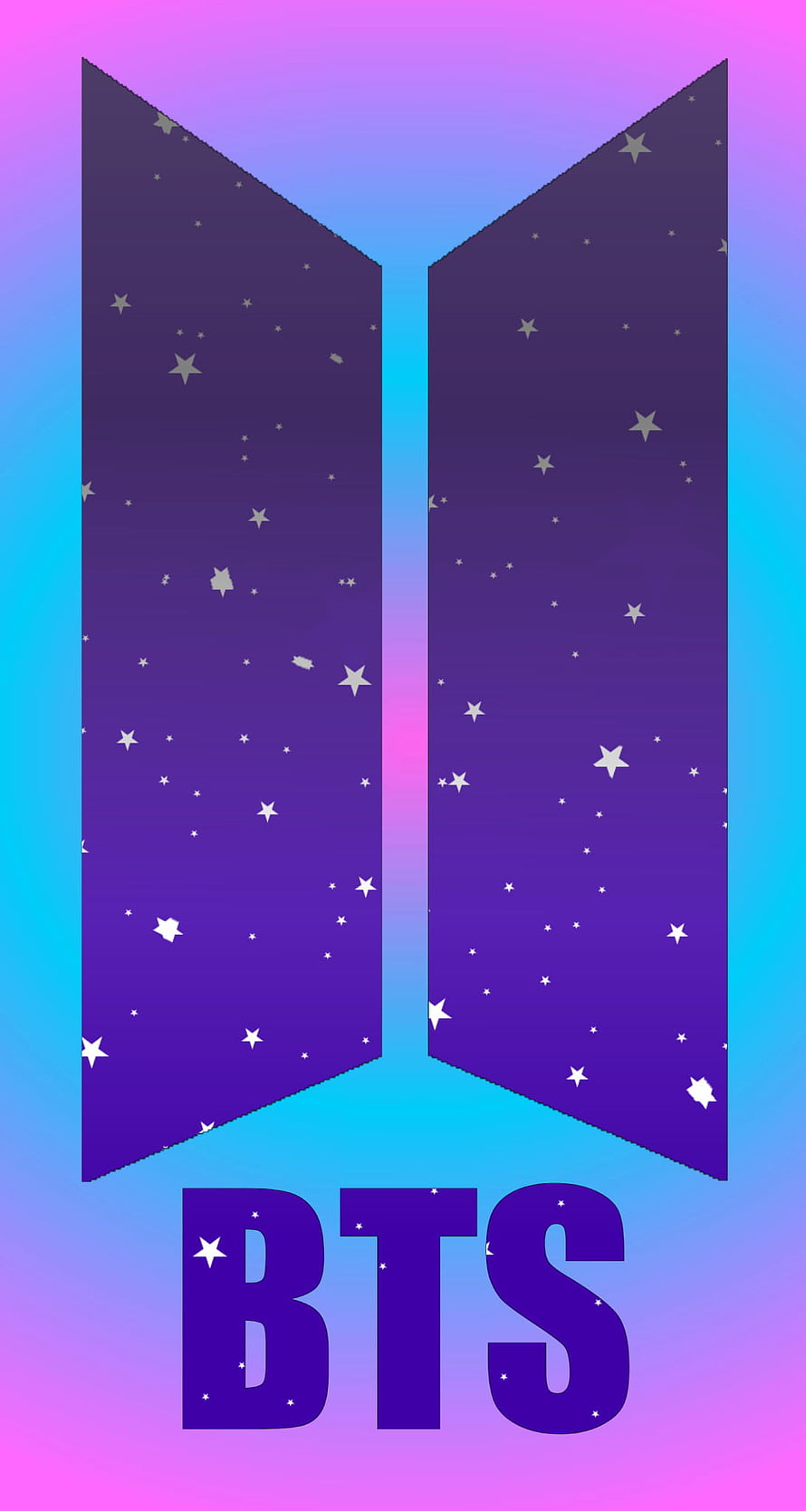 BTS Starry Night Butterfly Wings Wallpaper with Purple and Blue Gradient Background HD phone wallpaper