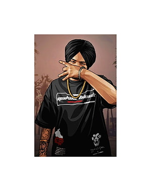 Sidhu Moose Wala Digital Art Portrait HD phone wallpaper