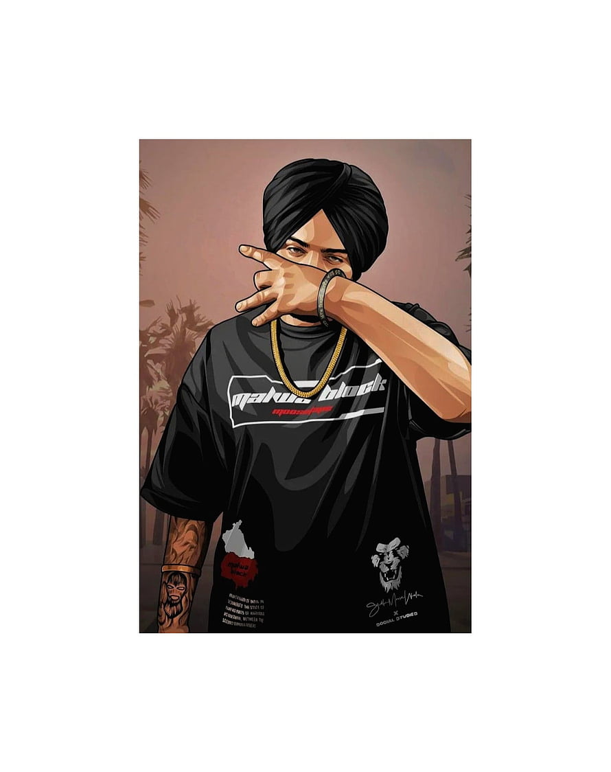 Sidhu Moose Wala Digital Art Portrait HD phone wallpaper