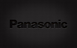 Panasonic Carbon Fiber Logo on Dark Grunge Textured Background HD wallpaper