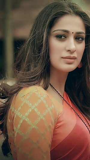 Lakshmi Rai Portrait in Traditional Saree with Gold Embroidery HD phone wallpaper