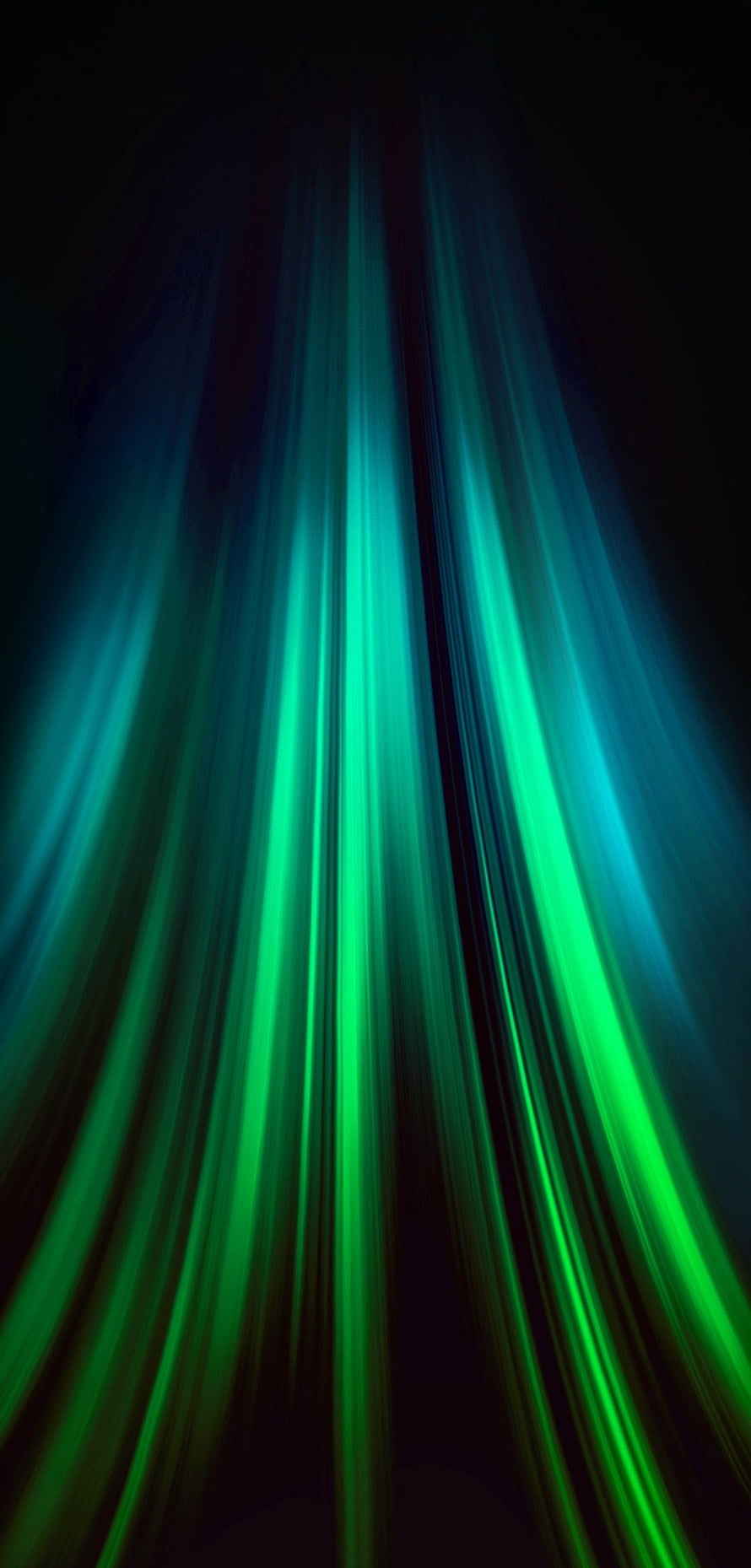 Emerald and Cyan Light Rays Radiating from a Dark Void Abstract Digital Art HD phone wallpaper