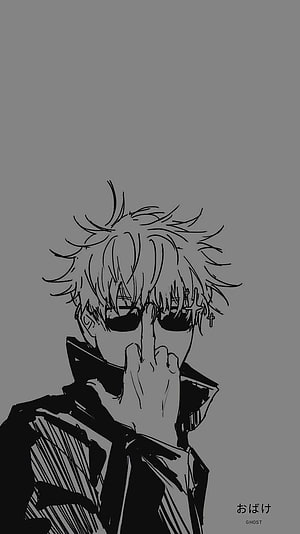 Gojo Satoru Jujutsu Kaisen Anime Character Sketch Wallpaper HD phone wallpaper