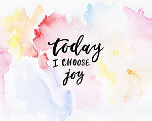 Pastel Watercolor Background with Inspirational Joy Quote HD wallpaper