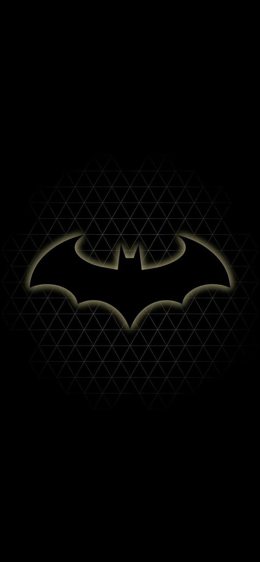 Batman Logo Minimalist Dark AMOLED Wallpaper with Geometric Grid Pattern, Batman Logo Dark Amoled For Xiaomi Mi 10, Batman Logo Black HD phone wallpaper