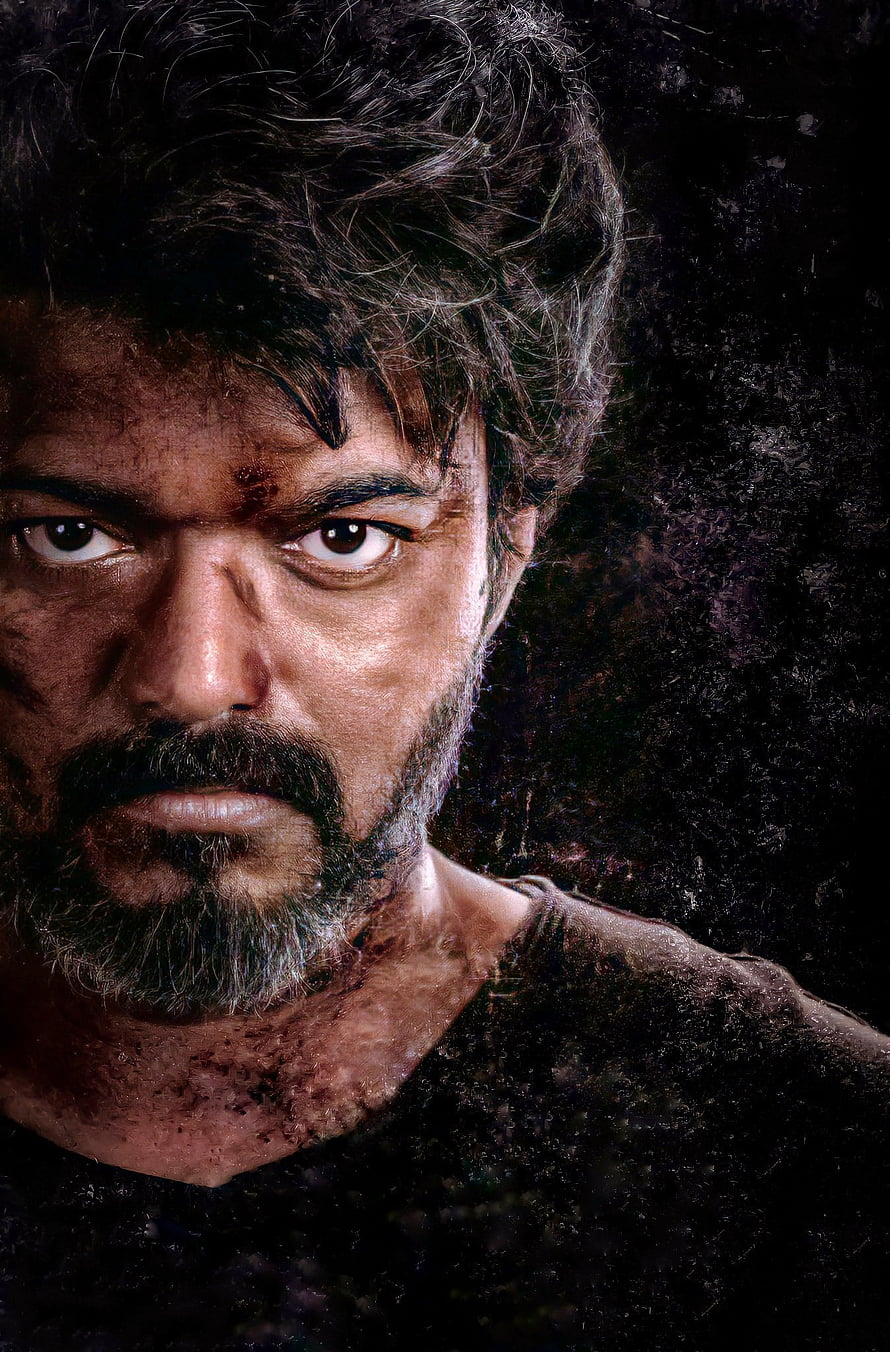 Vijay Sethupathi intense close-up portrait with gritty texture and dramatic lighting HD phone wallpaper