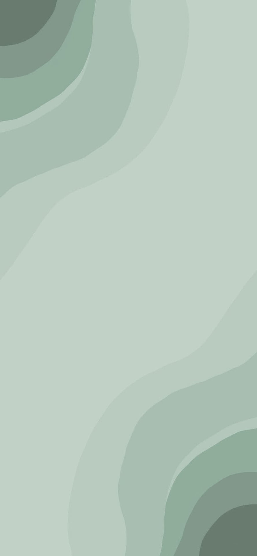 Sage Green Minimalist Abstract Wallpaper with Soft Layered Organic Waves HD phone wallpaper