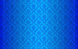 Elegant Blue Damask Pattern with Ornate Floral Motifs and Vintage Texture HD wallpaper