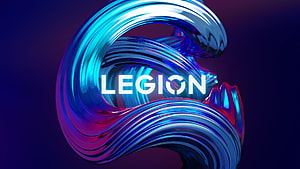 Lenovo Legion 2 Logo Wallpaper With Blue And Purple Abstract 3D Design HD wallpaper