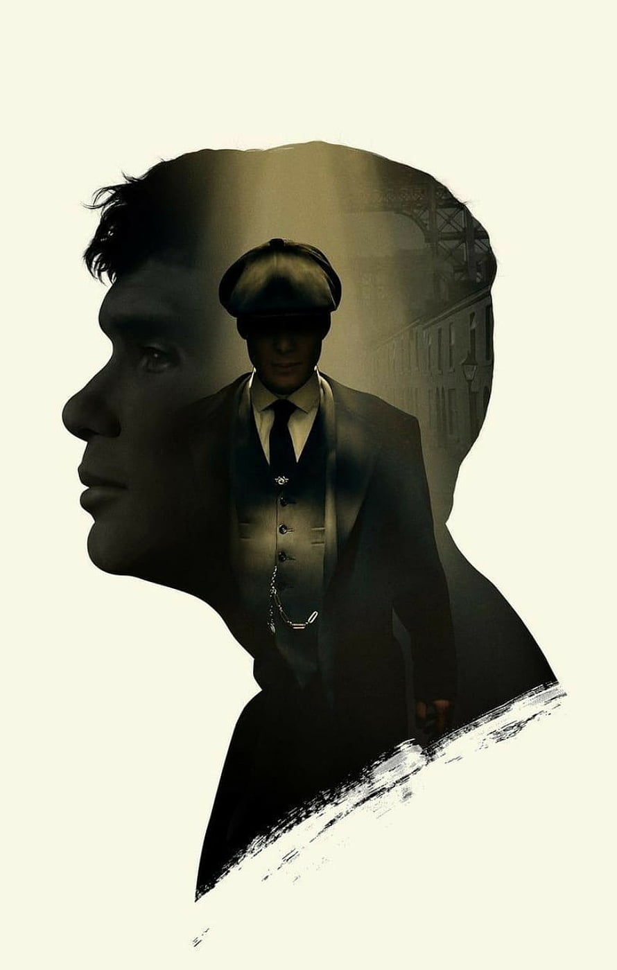 Peaky Blinders Tommy Shelby Silhouette Artwork with Vintage Gangster Aesthetic HD phone wallpaper