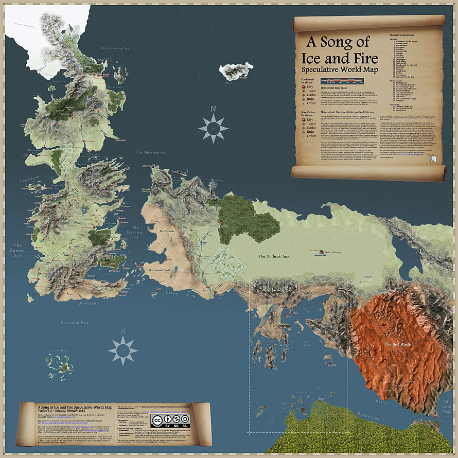 A Song of Ice and Fire Speculative World Map of Westeros and Essos HD phone wallpaper