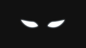 Mysterious Glowing White Eyes in the Dark Minimalist Horror Wallpaper HD wallpaper