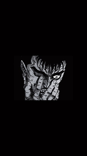 Baki Hanma Intense Manga Portrait With Hands Covering Face, Guts, Art, Berserk, Manga HD phone wallpaper