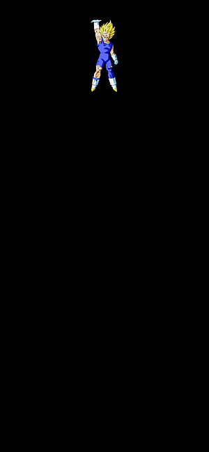 Majin Vegeta Genkidama Henki Pose on Black Background Dragon Ball Z Anime Character HD phone wallpaper