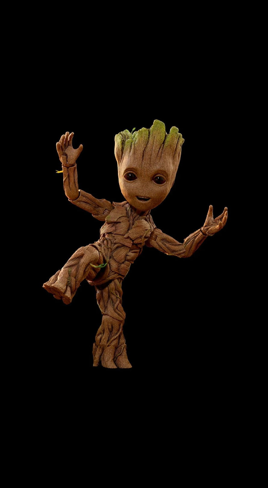 Baby Groot Dancing Character from Guardians of the Galaxy Movie HD phone wallpaper