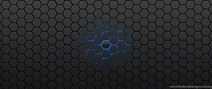 Dark Hexagonal Grid Pattern With Glowing Blue Center Abstract Wallpaper HD wallpaper