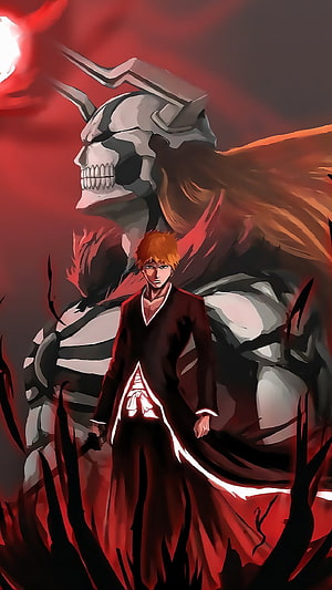 Ichigo Kurosaki with Hollow Mask Anime Wallpaper HD phone wallpaper