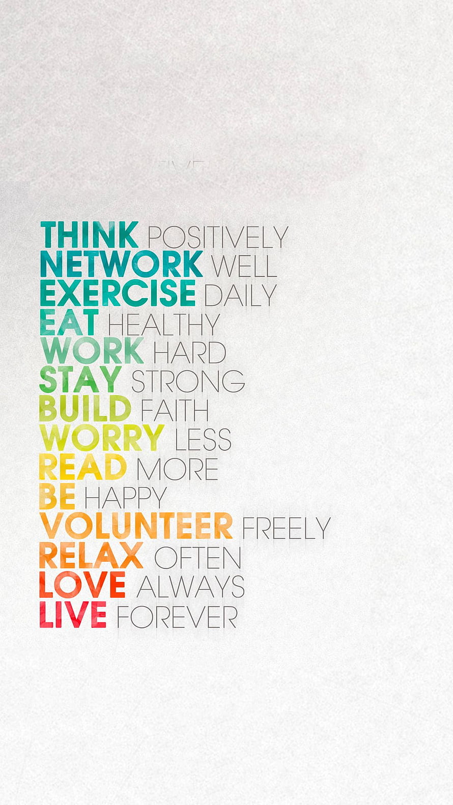 Colorful Inspirational Typography Poster With Positive Life Advice And Motivational Quotes On White Background HD phone wallpaper