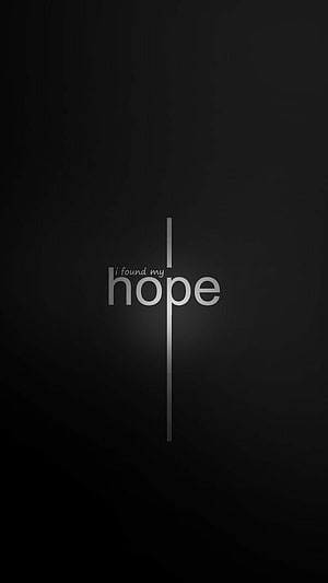 Minimalist Christian Wallpaper With I Found My Hope Text And Cross Design HD phone wallpaper