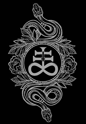 Black and White Snake Tattoo Design with Infinity Symbol and Floral Elements HD phone wallpaper