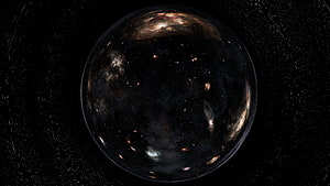 Interstellar Wormhole Sphere in Deep Space with Distant Galaxies and Star Fields HD wallpaper