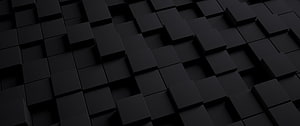 Abstract 3D Black Geometric Cube Pattern Background HD wallpaper