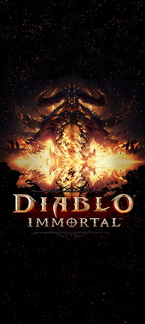 Diablo Immortal Nightflame Demon Rising from Infernal Flames Dark Fantasy Artwork HD phone wallpaper