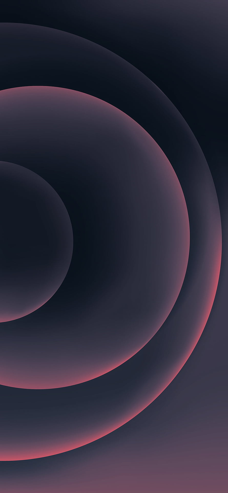 Abstract Dark Geometric Wallpaper with Soft Pink Gradient Circles HD phone wallpaper