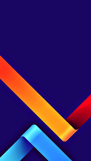 Abstract Geometric Wallpaper With Colorful Diagonal Ribbons On Dark Blue Background HD phone wallpaper