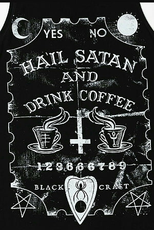 Hail Satan And Drink Coffee Black Craft Occult Apparel Design HD phone wallpaper