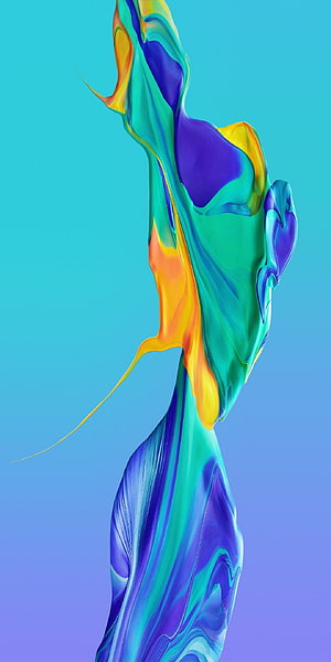 Vibrant Abstract Fluid Art with Swirling Colors on Gradient Background HD phone wallpaper