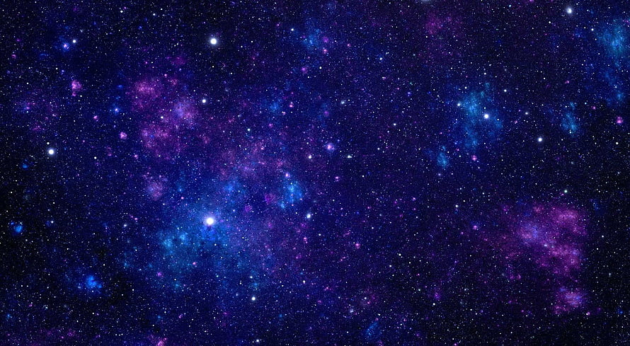 Stunning Deep Space Galaxy Wallpaper With Purple And Blue Nebulae HD wallpaper