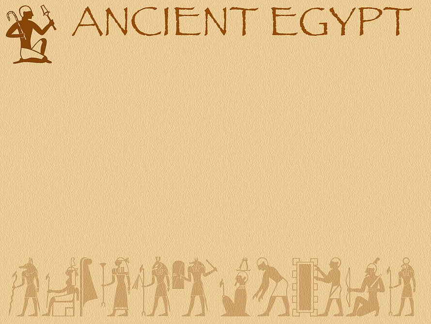 Ancient Egypt Hieroglyphic Border Design on Papyrus Texture Background HD wallpaper