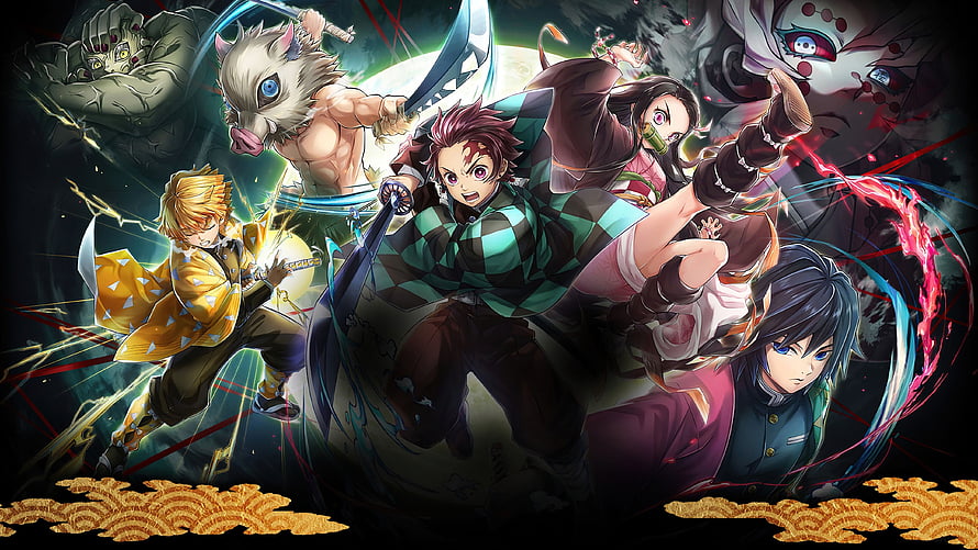 Demon Slayer Kimetsu no Yaiba Anime Group Action Wallpaper HD wallpaper