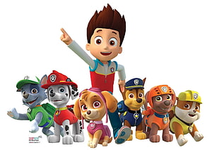 Paw Patrol Team Group Photo with Ryder and Pups HD wallpaper