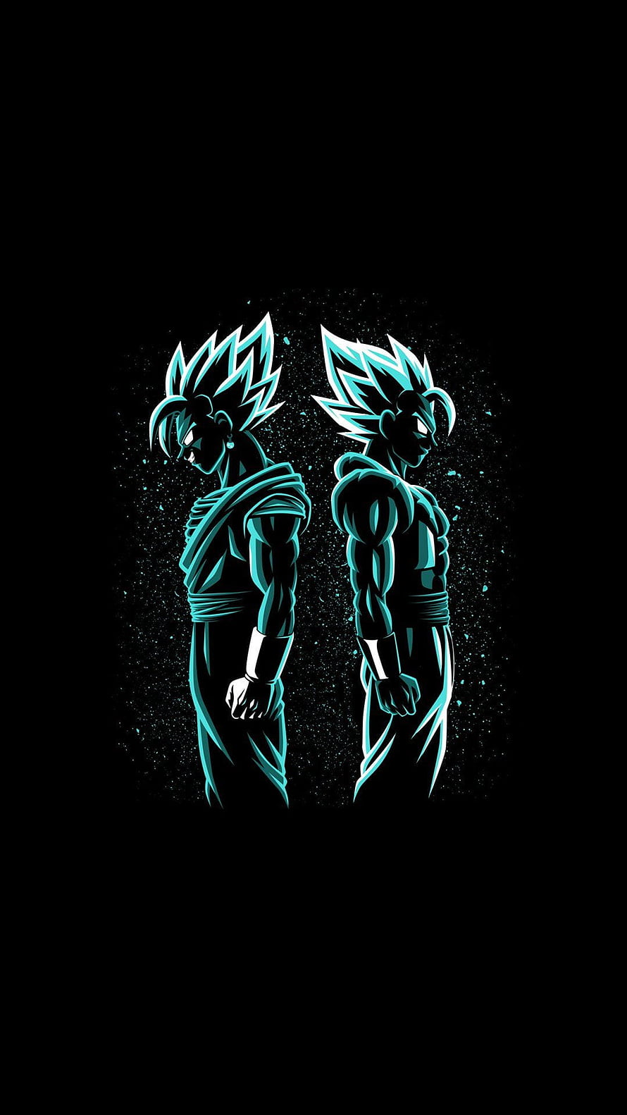 Goku and Vegeta Super Saiyan Blue Back to Back Anime Wallpaper HD phone wallpaper