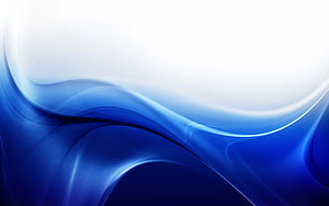 Abstract Blue and White Flowing Waves Wallpaper HD wallpaper