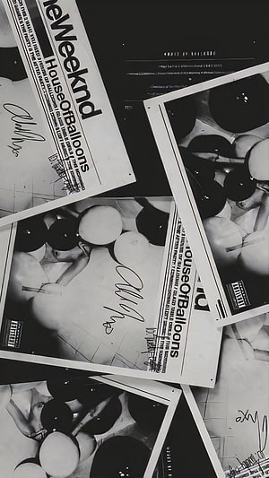 NewJeon House of Balloons Album Cover Black and White Aesthetic Wallpaper HD phone wallpaper