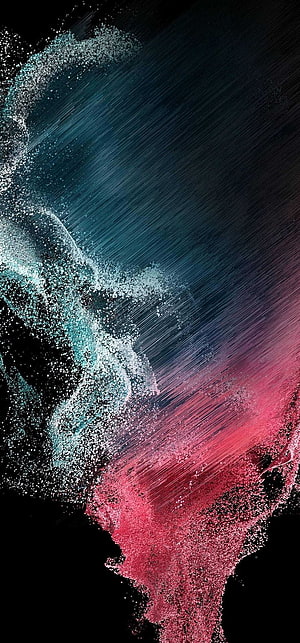 Abstract Pink and Blue Particle Splash on Black Background HD phone wallpaper
