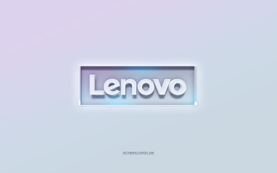 Lenovo Logo Minimalist Wallpaper With Soft Gradient Background HD wallpaper