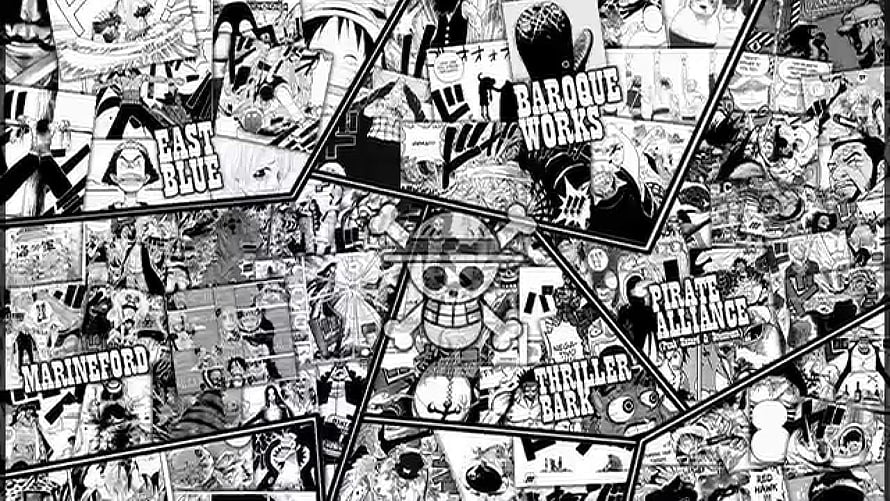 One Piece Manga Collage Featuring Straw Hat Pirates, Marineford, Thriller Bark, and Baroque Works, Speed Art.. One Piece Manga , Manga HD wallpaper