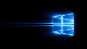 Windows 10 Default Blue Light Logo Wallpaper HD wallpaper