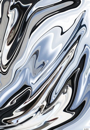 Abstract Liquid Metal Chrome Waves Wallpaper HD phone wallpaper