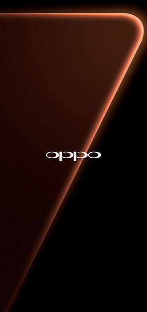Oppo Smartphone Minimalist Wallpaper With Glowing Orange Edge HD phone wallpaper