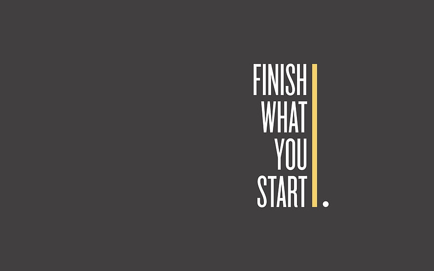 Minimalist Motivational Quote Typography on Dark Gray Background HD wallpaper