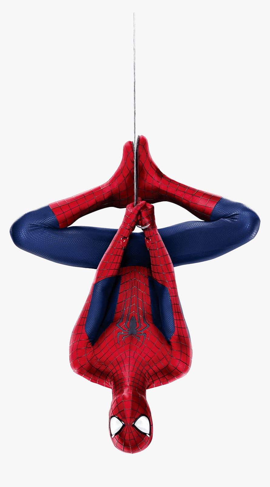 Spider-Man Hanging Upside Down on Web in Classic Red and Blue Suit, Spiderman Hanging Upside Down, Png - Spiderman Png, Transparent Png, Transparent Png , Spiderman Upside Down HD phone wallpaper