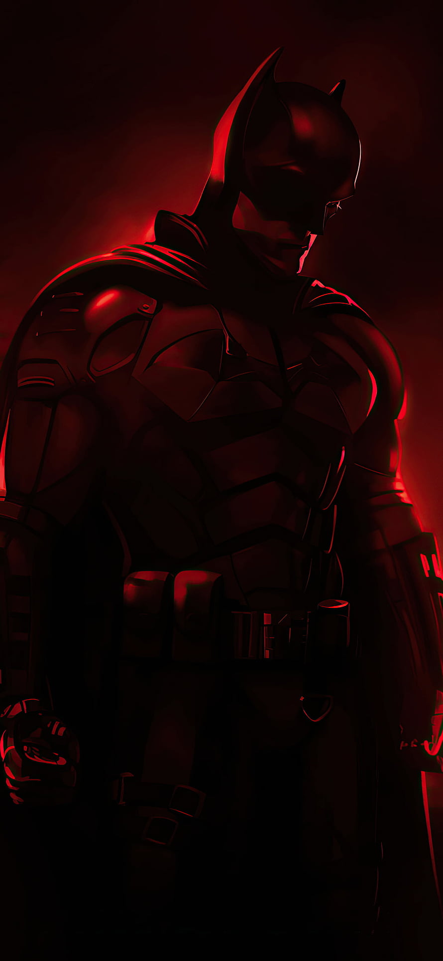 The Batman 2021 Dark Armor Concept Art with Dramatic Red Rim Lighting, The Batman 2021 Robert Pattinson XS, 10, X , , Background, and , The Batman HD phone wallpaper