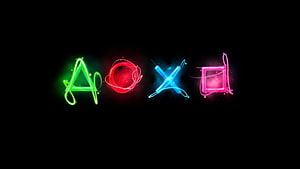 Neon Glowing Xbox Controller Symbols A B X Y On Black Background HD wallpaper